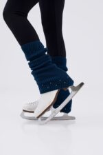 Benvarmer med rhinesten i sort, tyrkisblå, bordeau.